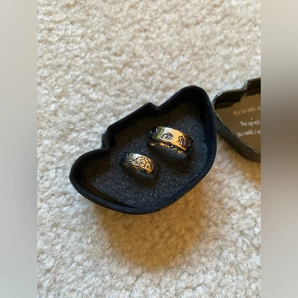 Vintage Rare Tim Burton The Corpses Bride collector wedding ring set. - Picture 15 of 15